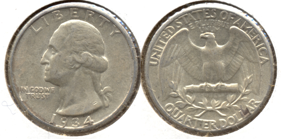 1934 Washington Quarter EF-40 g