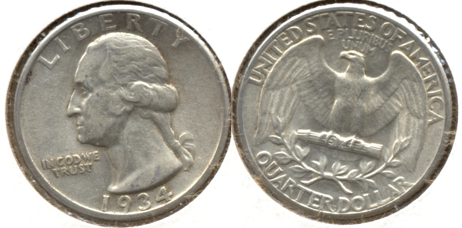1934 Washington Quarter EF-45 b