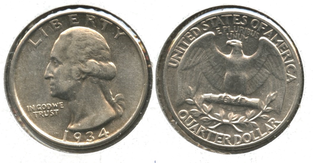 1934 Washington Quarter VF-20 #b