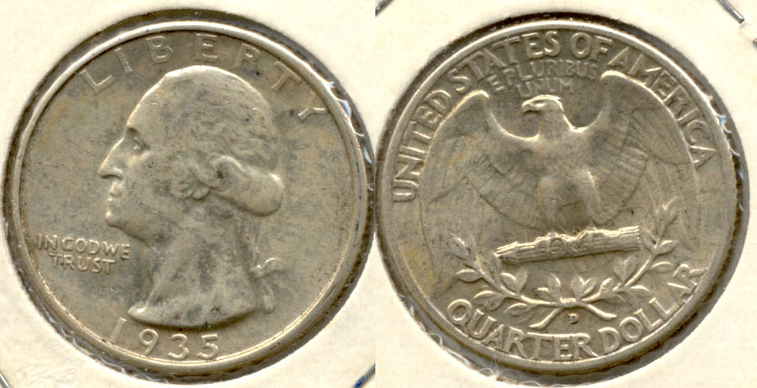 1935-D Washington Quarter AU-50