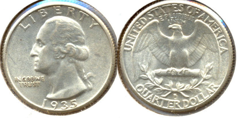 1935-S Washington Quarter AU-55 a
