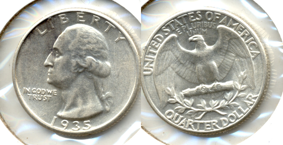 1935 Washington Quarter AU-50 f
