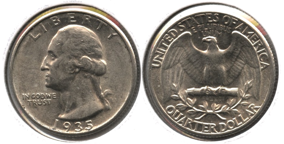 1935 Washington Quarter AU-50 h