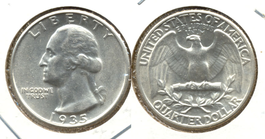 1935 Washington Quarter AU-55