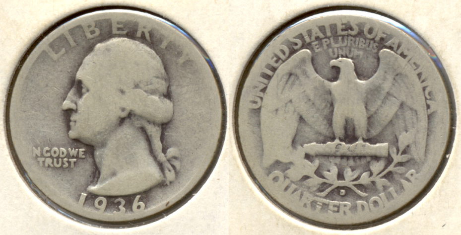 1936-D Washington Quarter AG-3