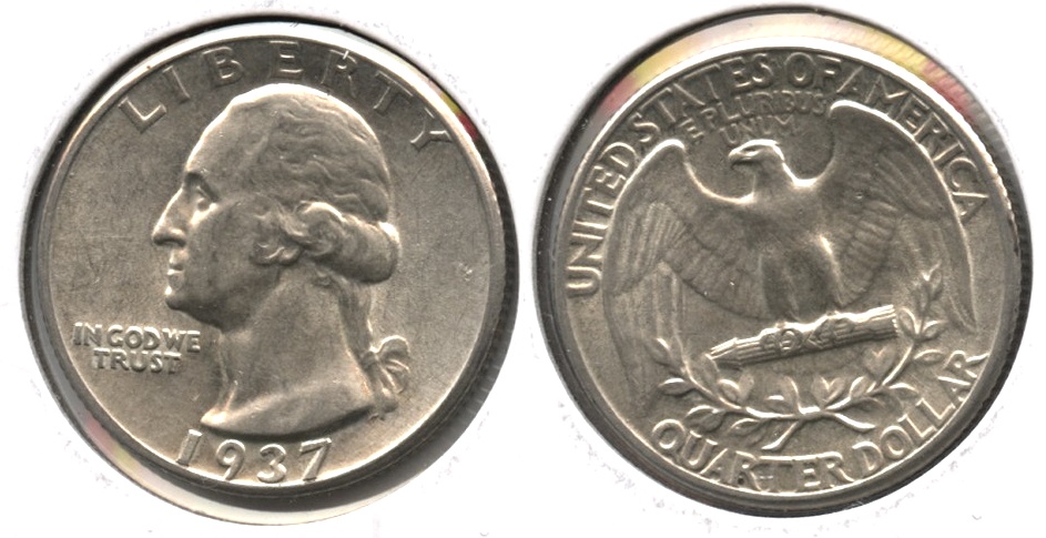 1937 Washington Quarter AU-50 b