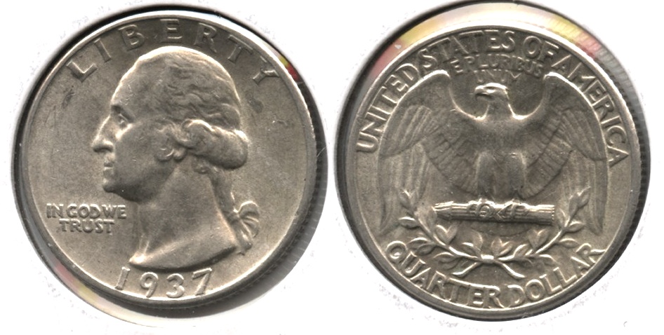 1937 Washington Quarter AU-50 c
