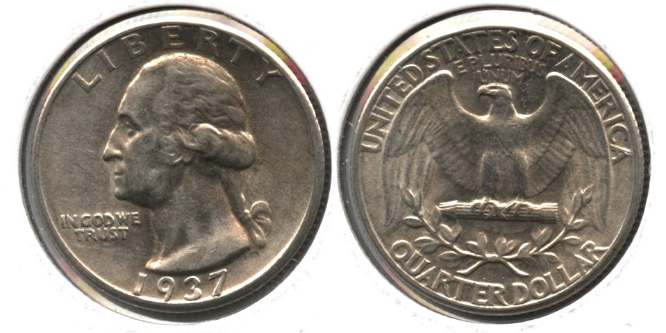 1937 Washington Quarter AU-55