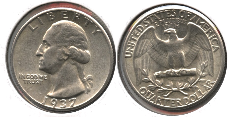 1937 Washington Quarter AU-55 b