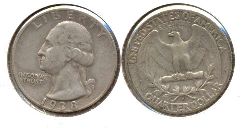 1938-S Washington Quarter VF-20 b