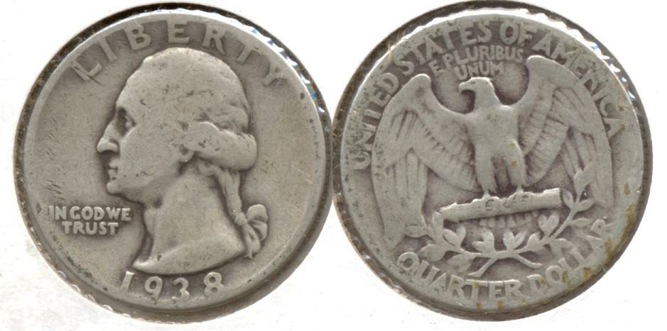 1938 Washington Quarter Good-4 a