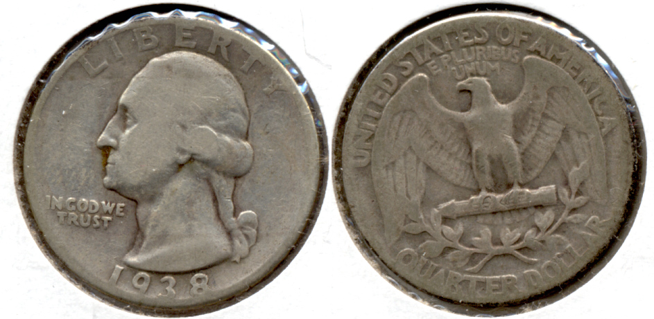 1938 Washington Quarter Good-4 b