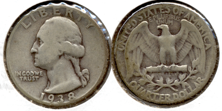 1938 Washington Quarter Good-4 c