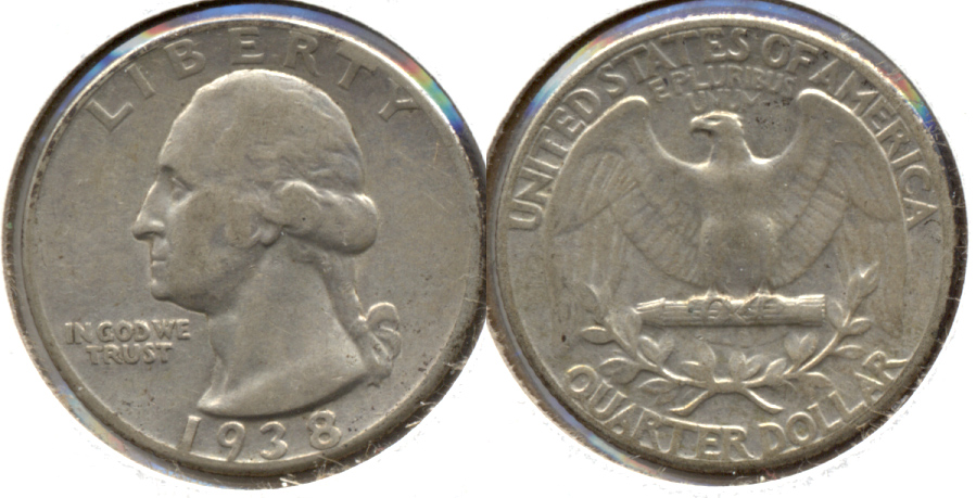 1938 Washington Quarter VF-20 b