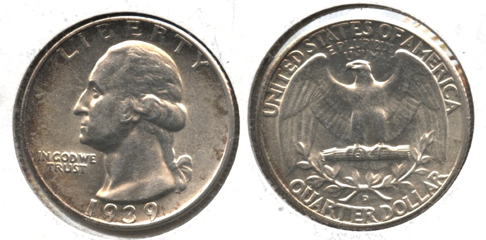 1939-D Washington Quarter AU-55