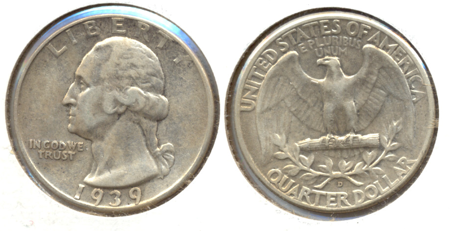 1939-D Washington Quarter EF-40