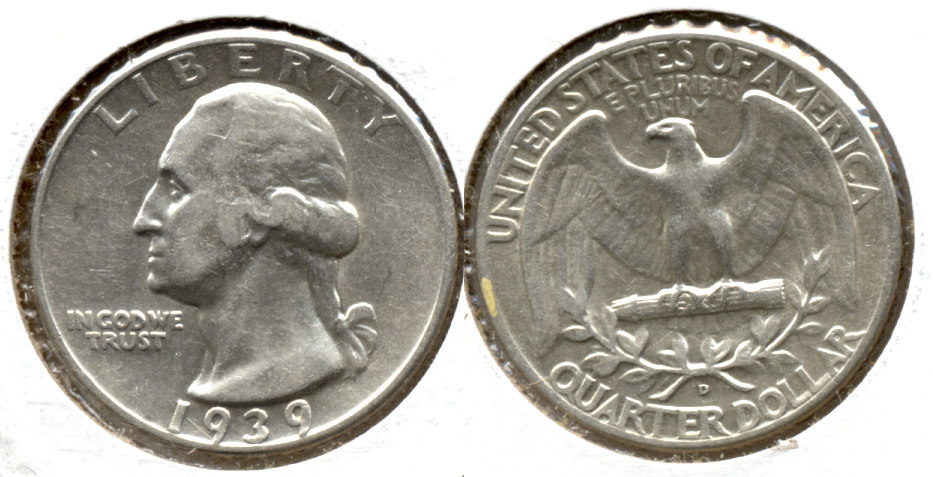 1939-D Washington Quarter EF-40 a