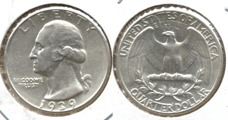 1939 Washington Quarter AU-50 h