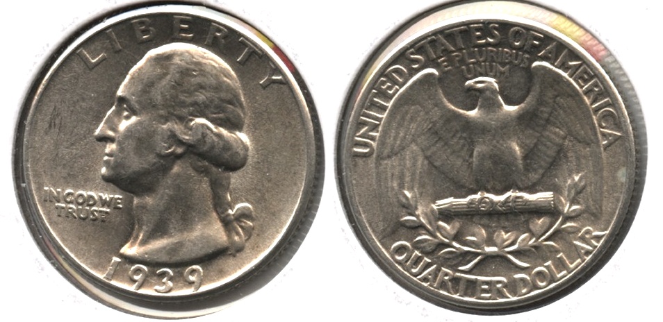 1939 Washington Quarter AU-50 k