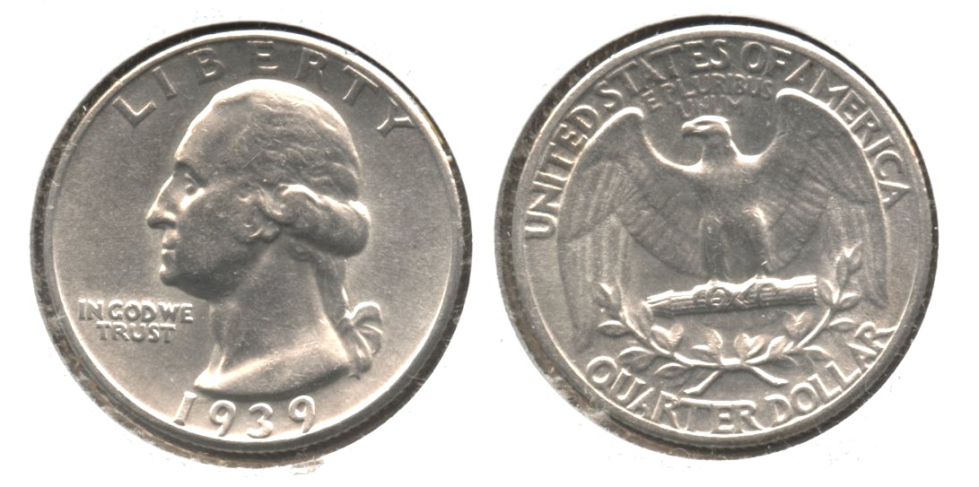 1939 Washington Quarter AU-50 #w