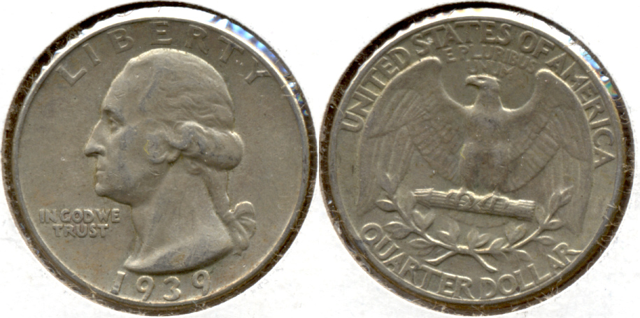 1939 Washington Quarter EF-40 a