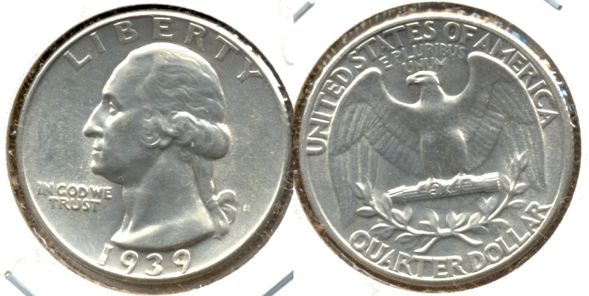 1939 Washington Quarter MS-60 a Cleaned Obverse