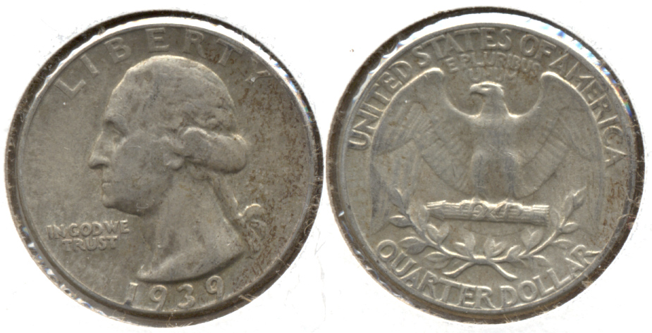 1939 Washington Quarter VF-20 a