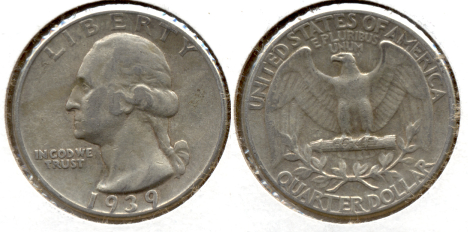 1939 Washington Quarter VF-20 e