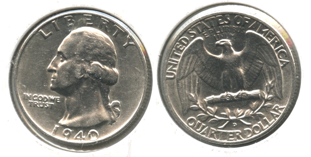 1940-D Washington Quarter AU-50