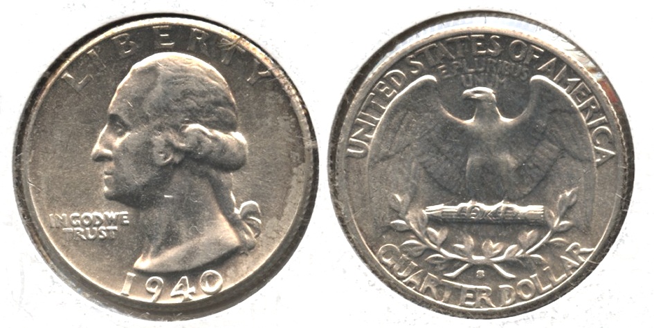 1940-S Washington Quarter AU-50 #f