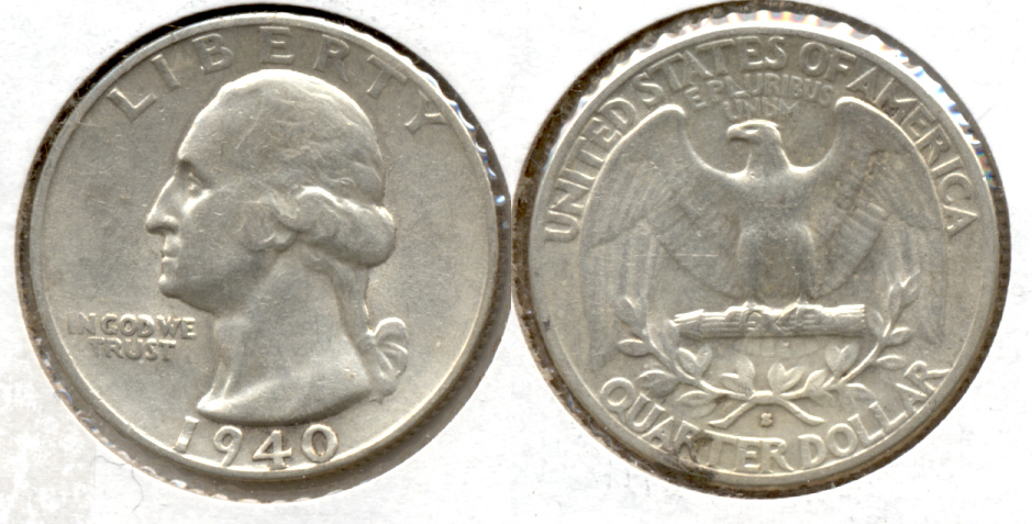 1940-S Washington Quarter EF-45