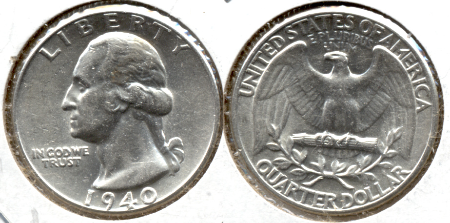1940 Washington Quarter AU-50 a