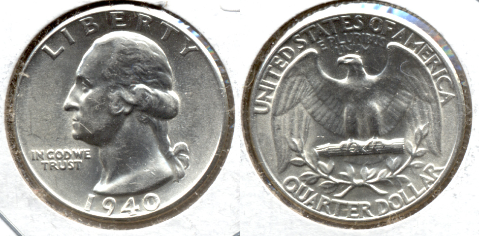 1940 Washington Quarter AU-55