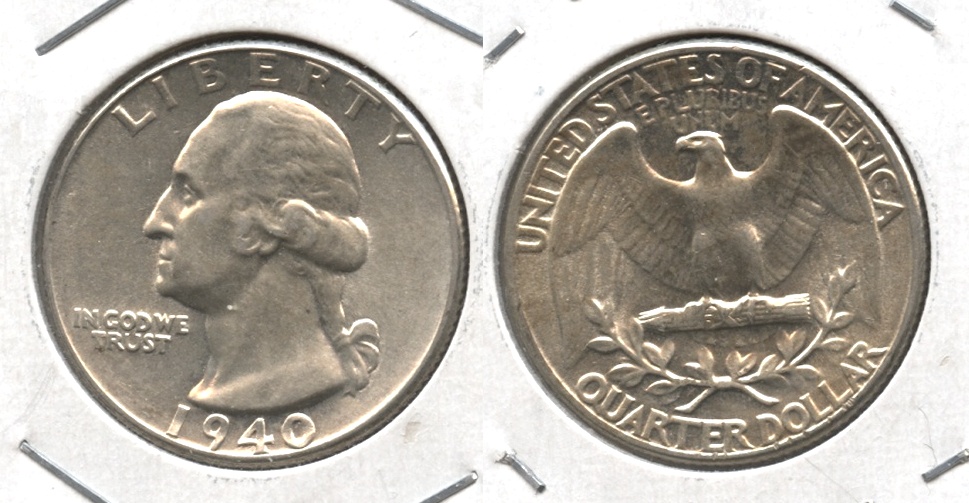 1940 Washington Quarter AU-55 #o