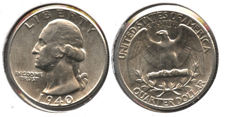 1940 Washington Quarter MS-60 c