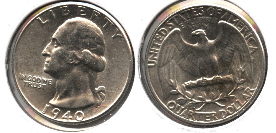 1940 Washington Quarter MS-60 e