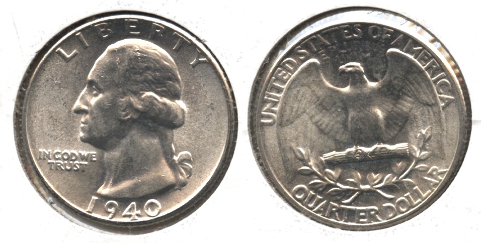 1940 Washington Quarter MS-60 #h