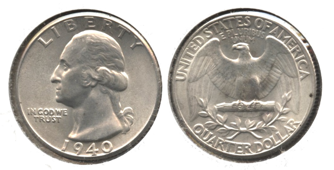 1940 Washington Quarter MS-60 #i