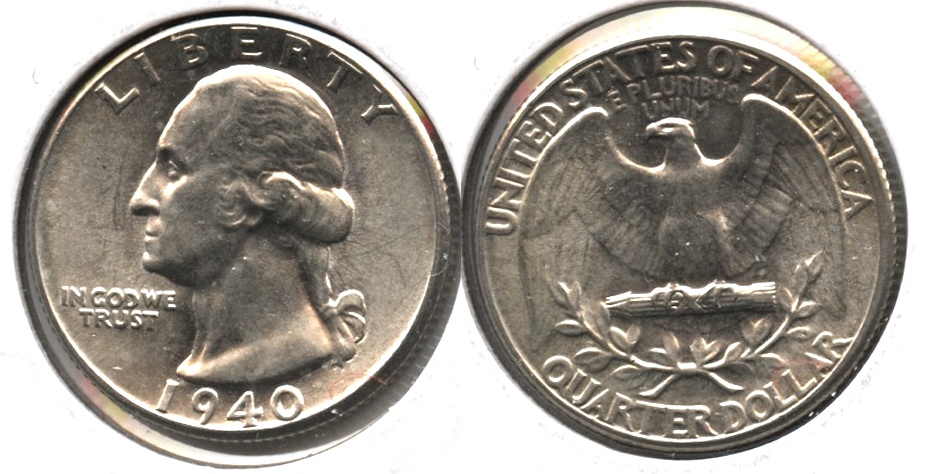 1940 Washington Quarter MS-63 e