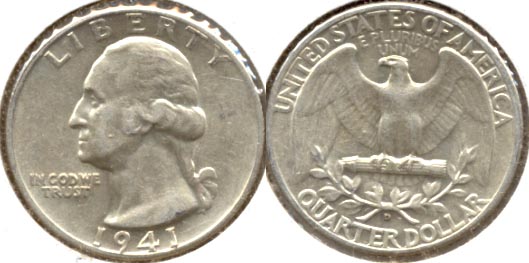 1941-D Washington Quarter AU-50