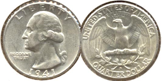 1941-D Washington Quarter AU-50 a