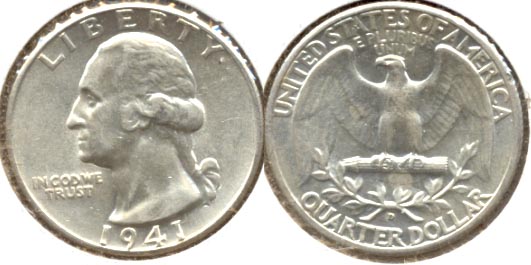 1941-D Washington Quarter AU-55