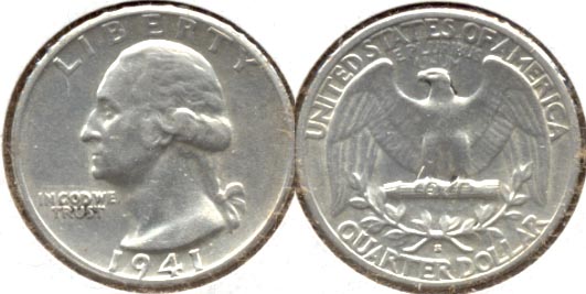 1941-S Washington Quarter AU-50 d