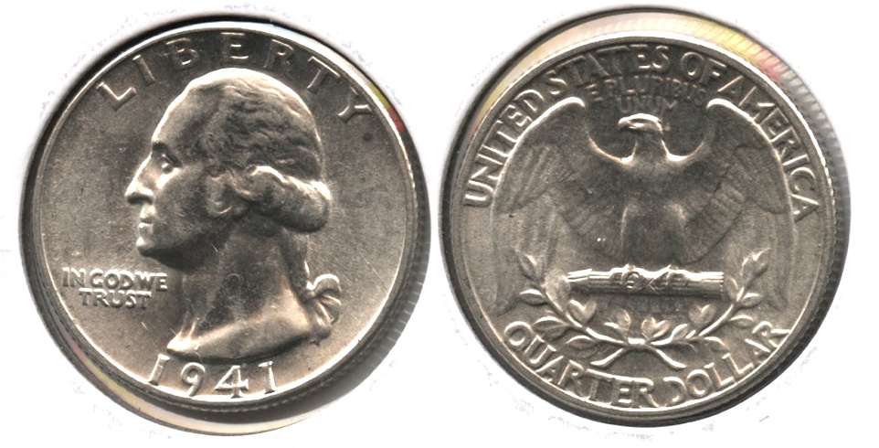 1941 Washington Quarter AU-50 d