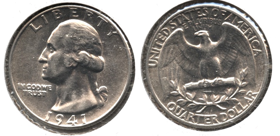 1941 Washington Quarter AU-50 f