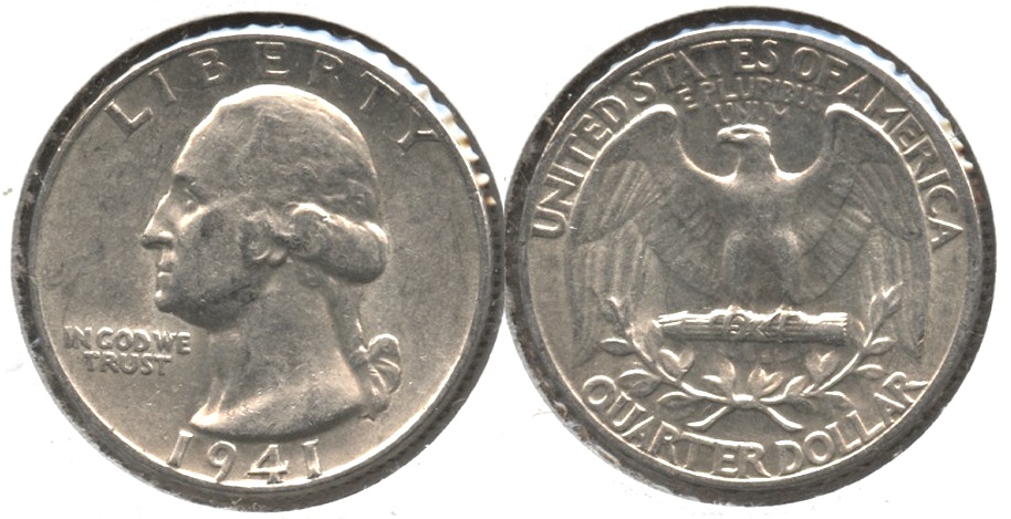 1941 Washington Quarter AU-50 #j