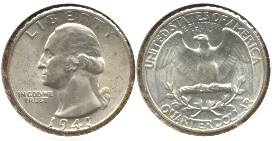 1941 Washington Quarter AU-55