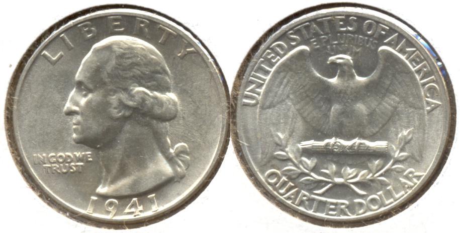 1941 Washington Quarter AU-55 a