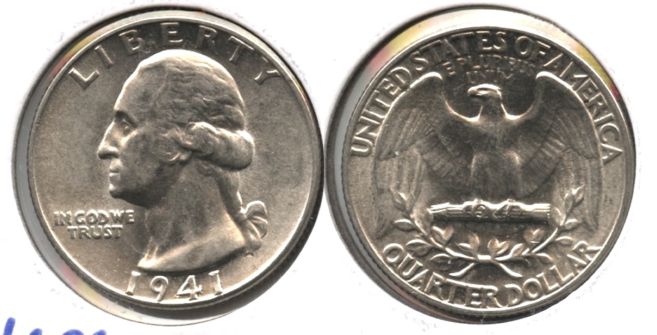 1941 Washington Quarter AU-55 b