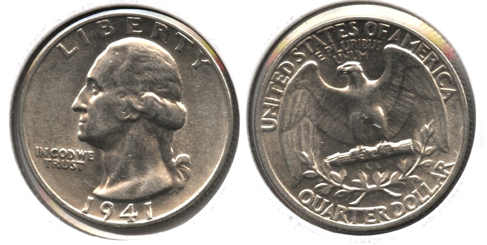 1941 Washington Quarter AU-55 c